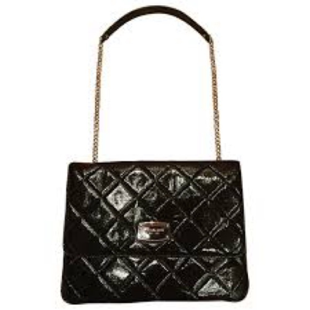 Michael Kors Hamilton small quilted patent leather handbag